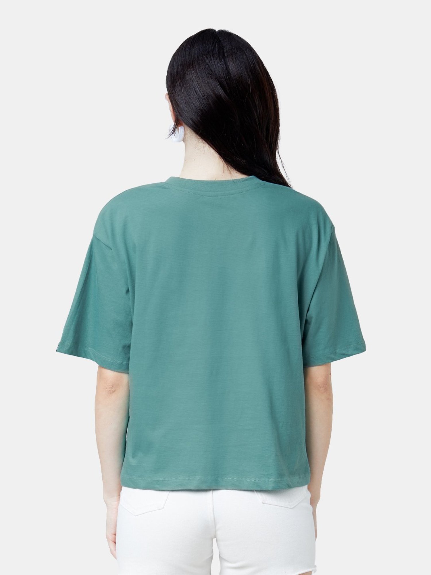 The Souled Store Green Tom And Jerry: Weekend Printed Oversized T-Shirt