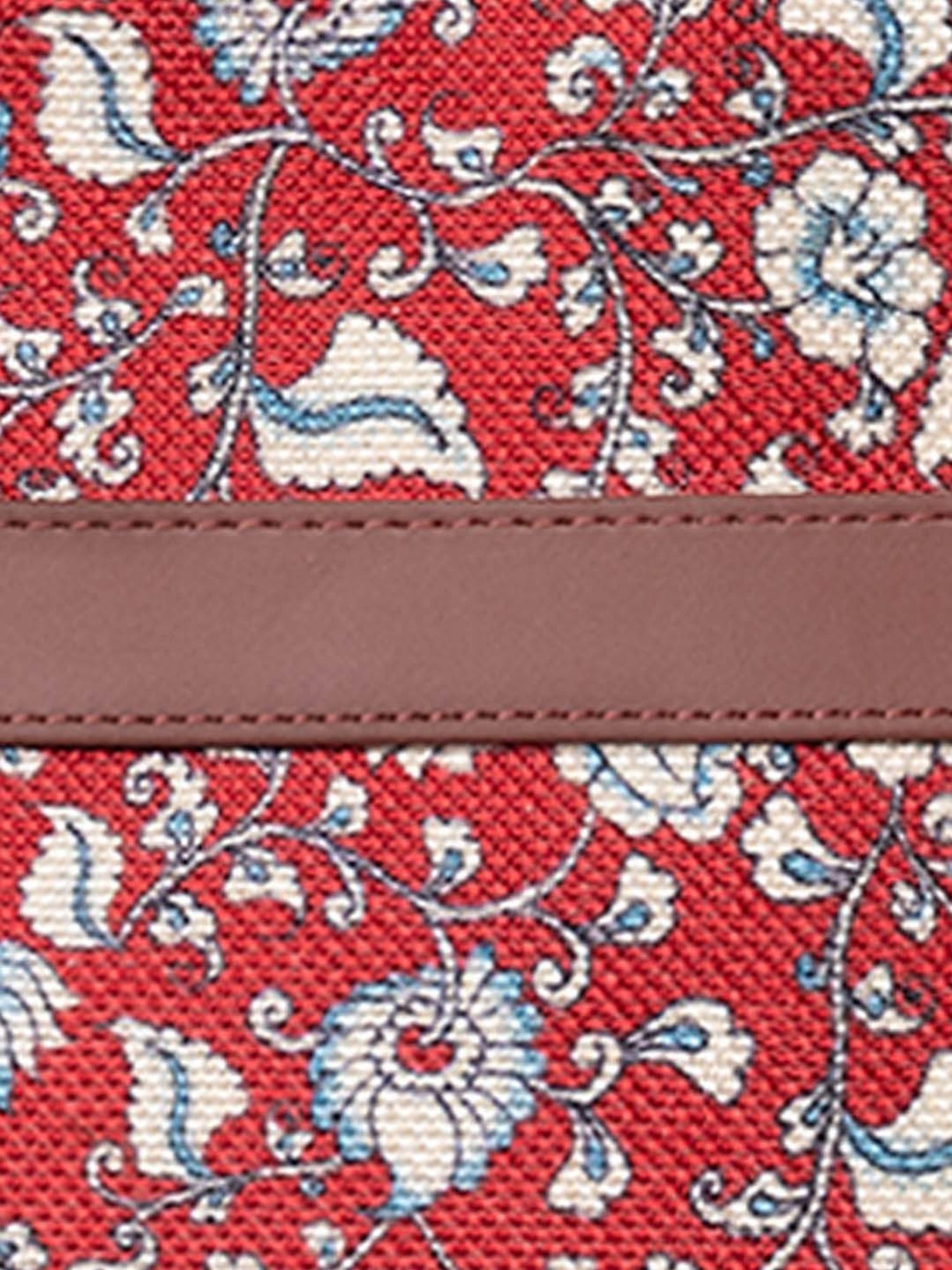 ZOUK Red Printed Large Laptop Tote Handbag