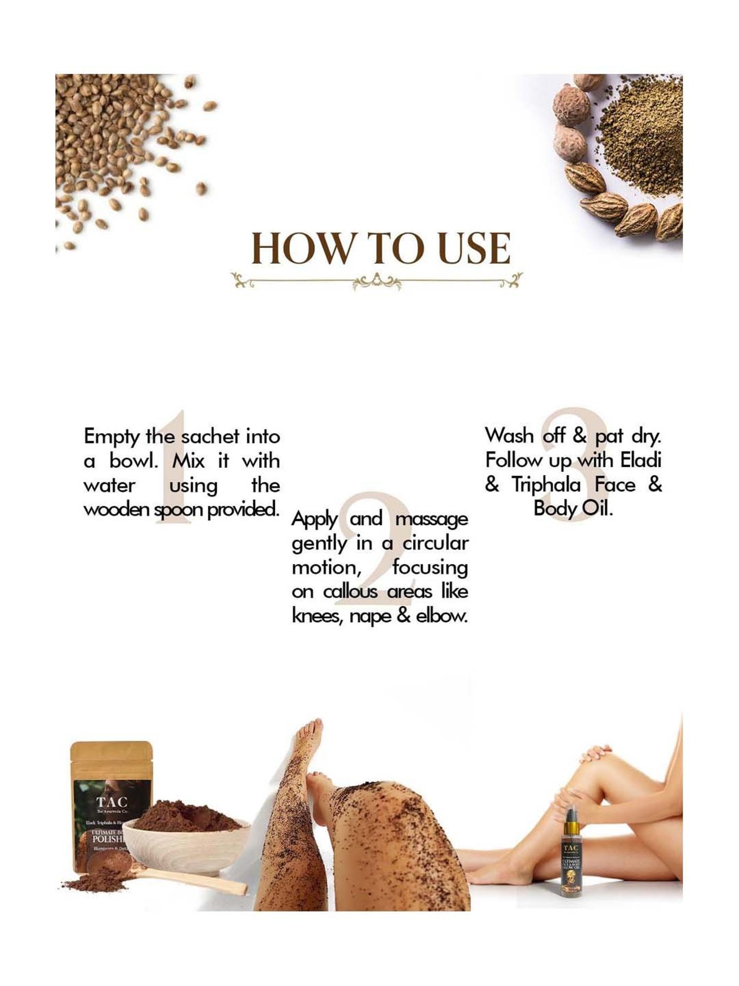 TAC - The Ayurveda Co. Illuminate & Detan Body Polisher Pack of 4