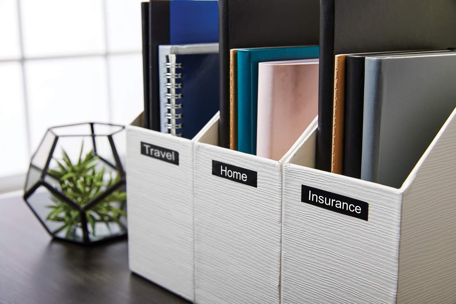 DYM45021 - Dymo White on Black D1 Label Tape