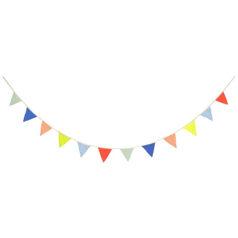 Meri Meri Multicolor Pennant Garland   Party Decorations and Accessories - 9'