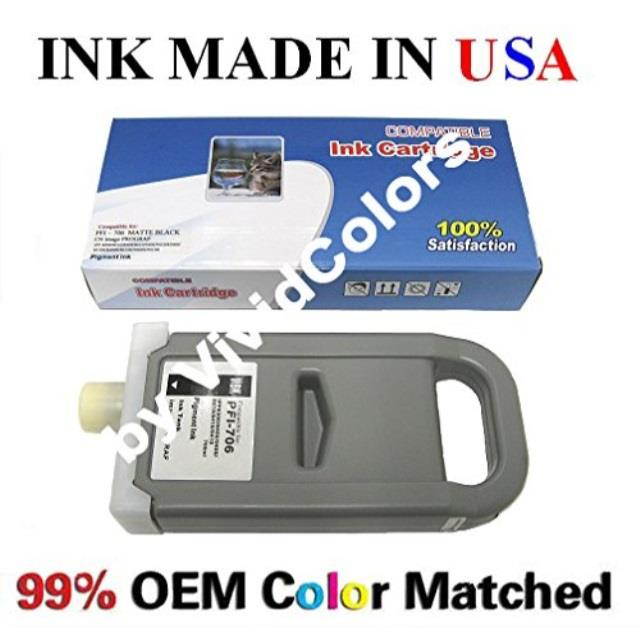compatible matte black canon pfi706 mbk inkjet cartridge for canon ipf8400 printer
