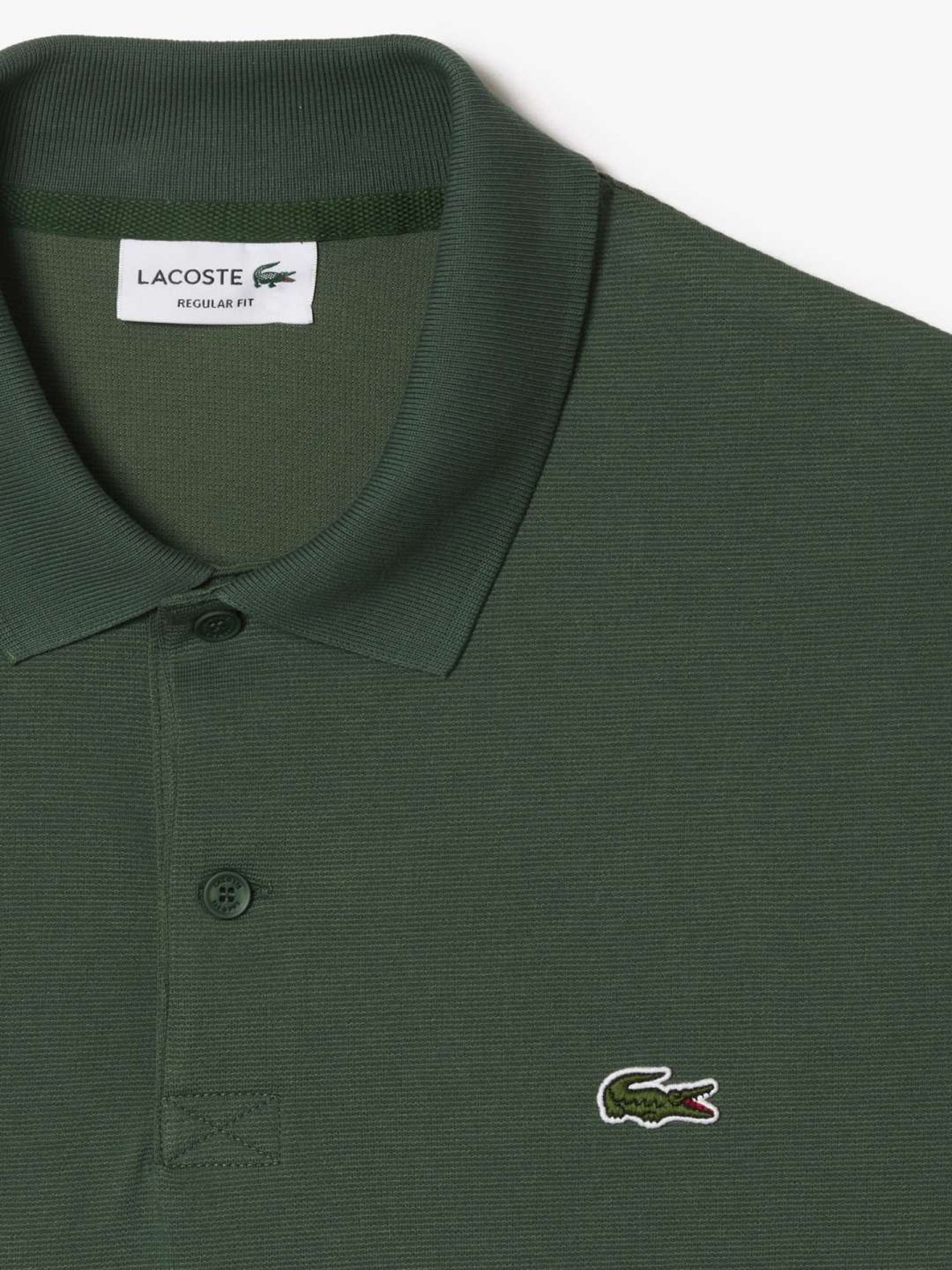 Lacoste Green Cotton Regular Fit Polo T-Shirt