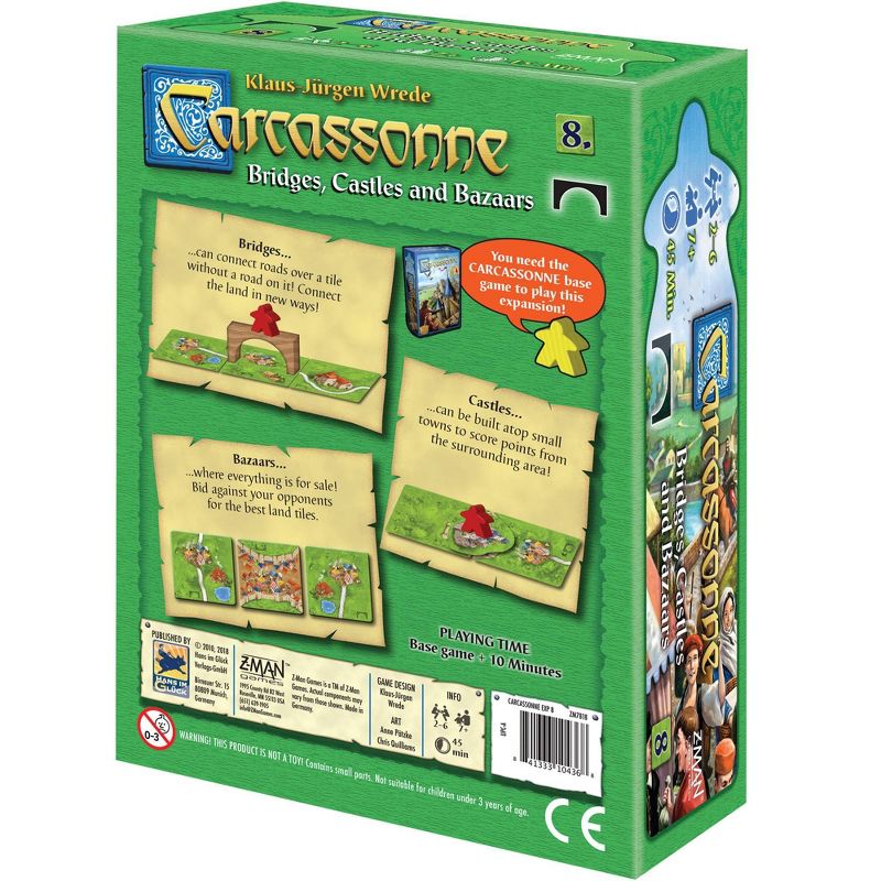 Z-Man Games Carcassone Bridges, Castles and Bazaars Expansion