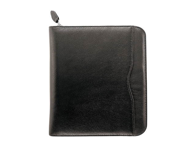Day-Timer 83151 Verona Zippered Leather Loose-Leaf Planner Set, 8 1/2" x 11", 7-ring, Leather, Black - 8315101A