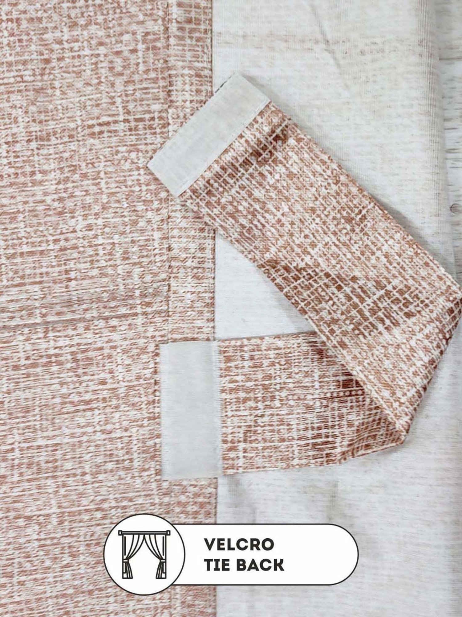 Bianca VILLA C`ESTA Beige Faux Silk 7 Ft. Door Curtain