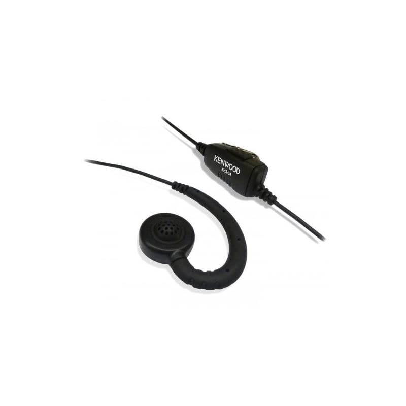 KHS34 CRing Earbud Hanger with PTT and Clip Microphone Single Pin for PTK23K ProTalk Lite