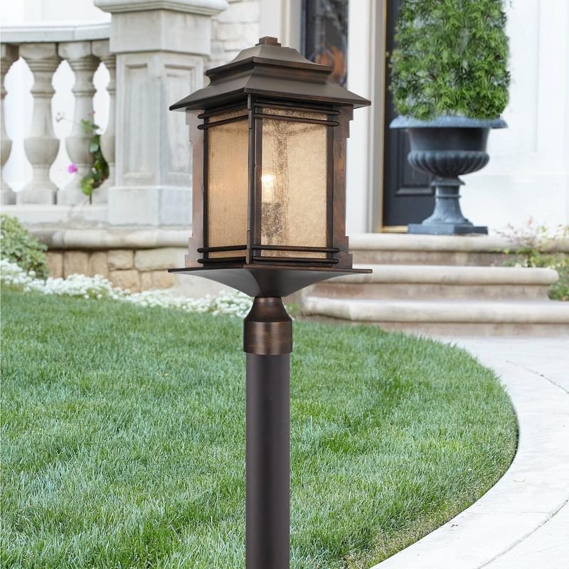 1 Light Outdoor Post Mount Black - Aurora Lighting