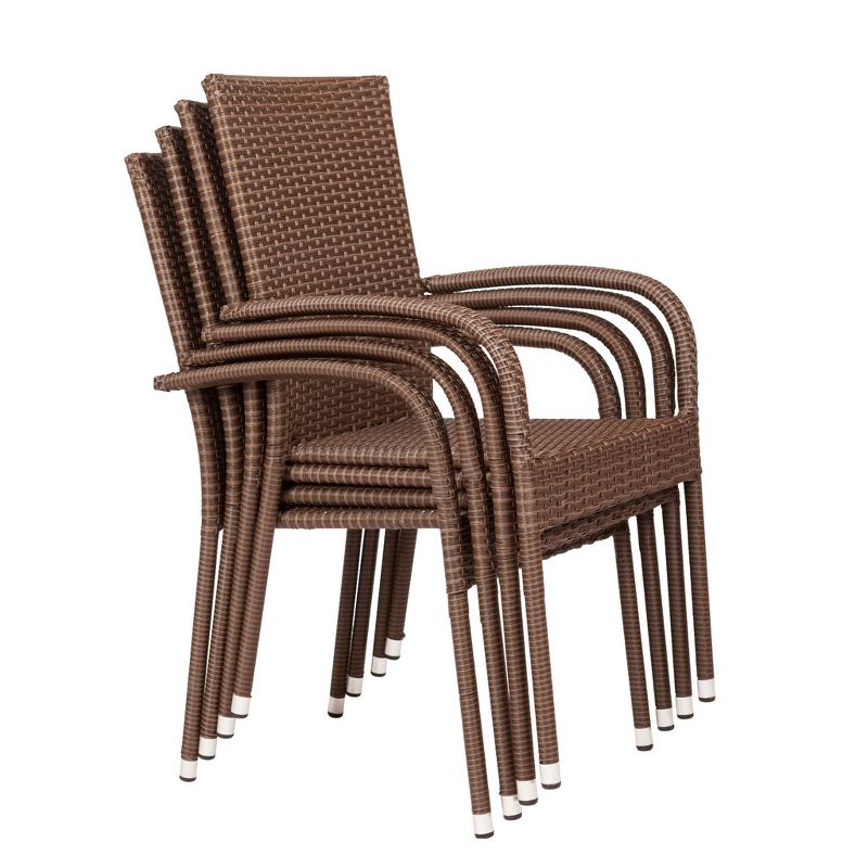Morgan 4pk Outdoor Patio Wicker Chair - Balkene Home