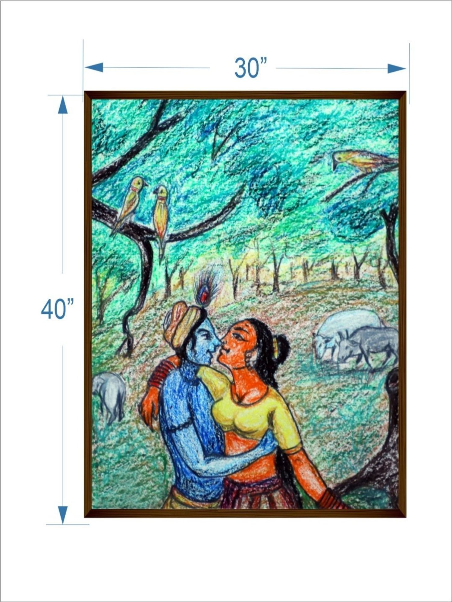 The Art House Abstract Multicolor Canvas Wall Painting