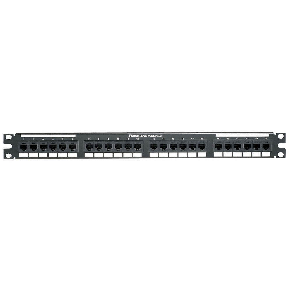 PANDUIT DP24688TGY Patch Panel,Cat 6,Rack Mt,24 Port