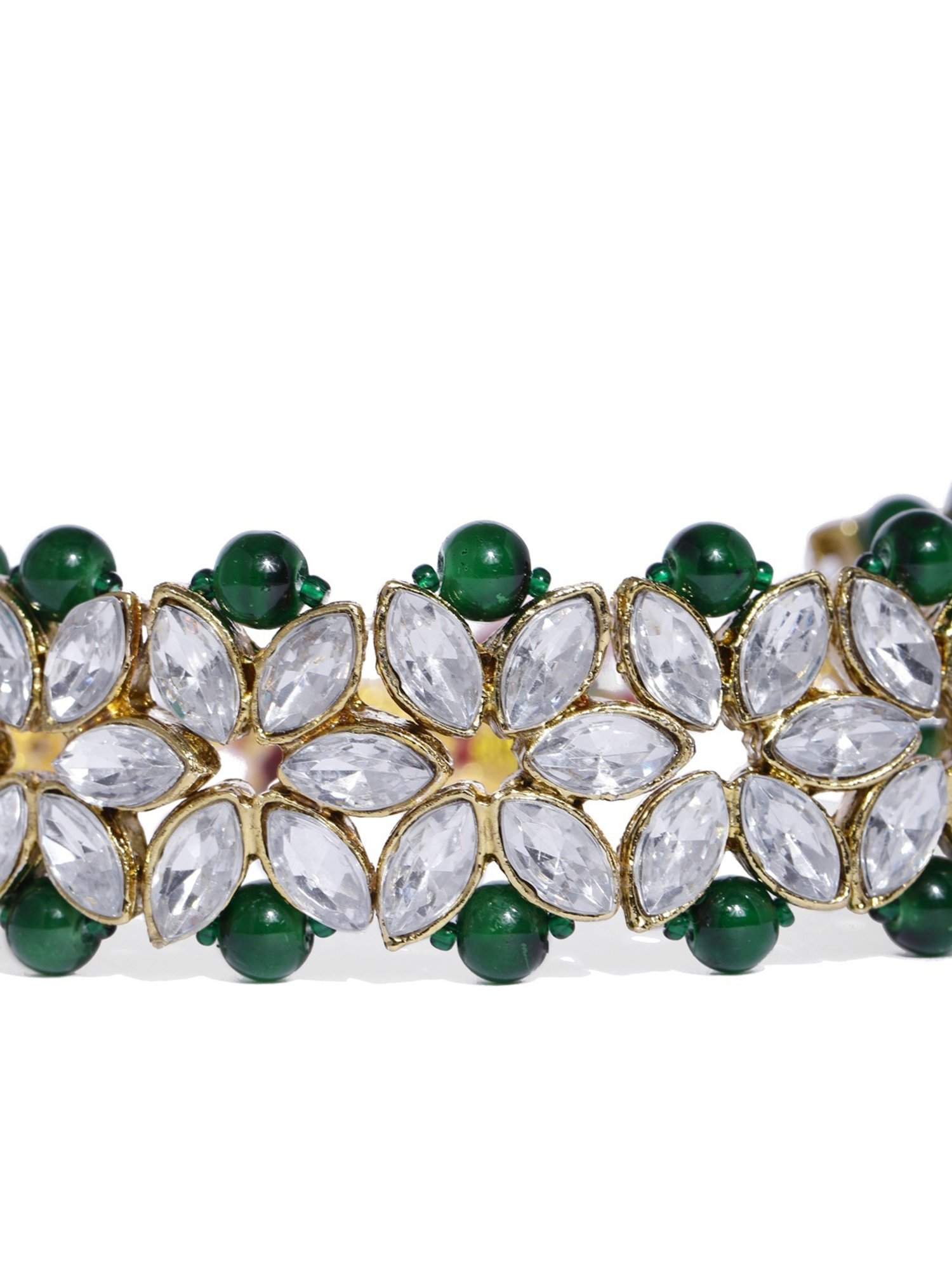 Sri Jagdamba Pearls White Alloy Classic Necklace & Earring Set