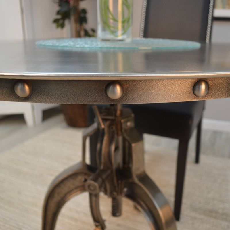 Velio Adjustable Dining Table Antique Nickle - Carolina Chair & Table