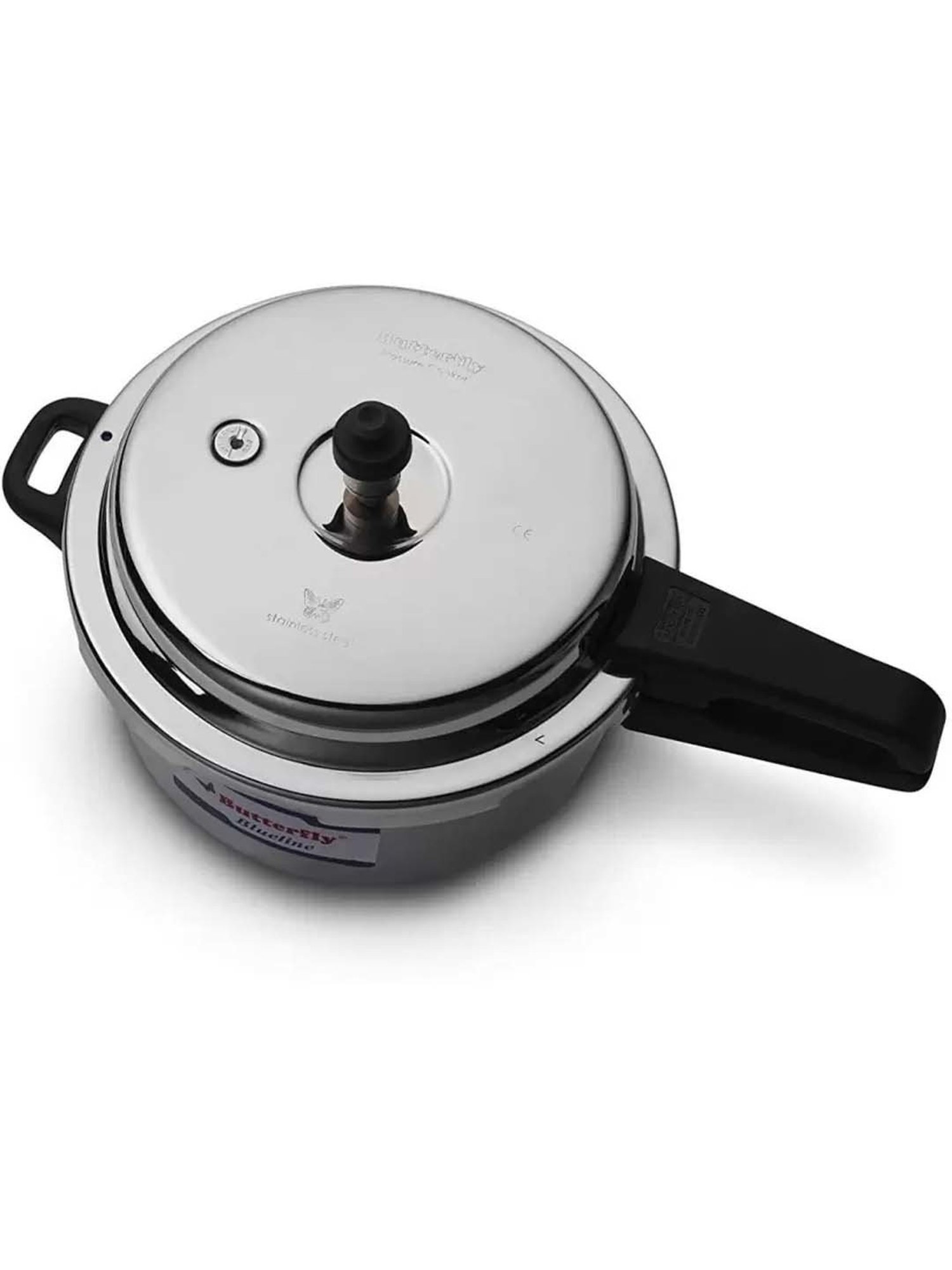 Butterfly Black Stainless Steel Induction Blueline Pressure Cooker (5 L)