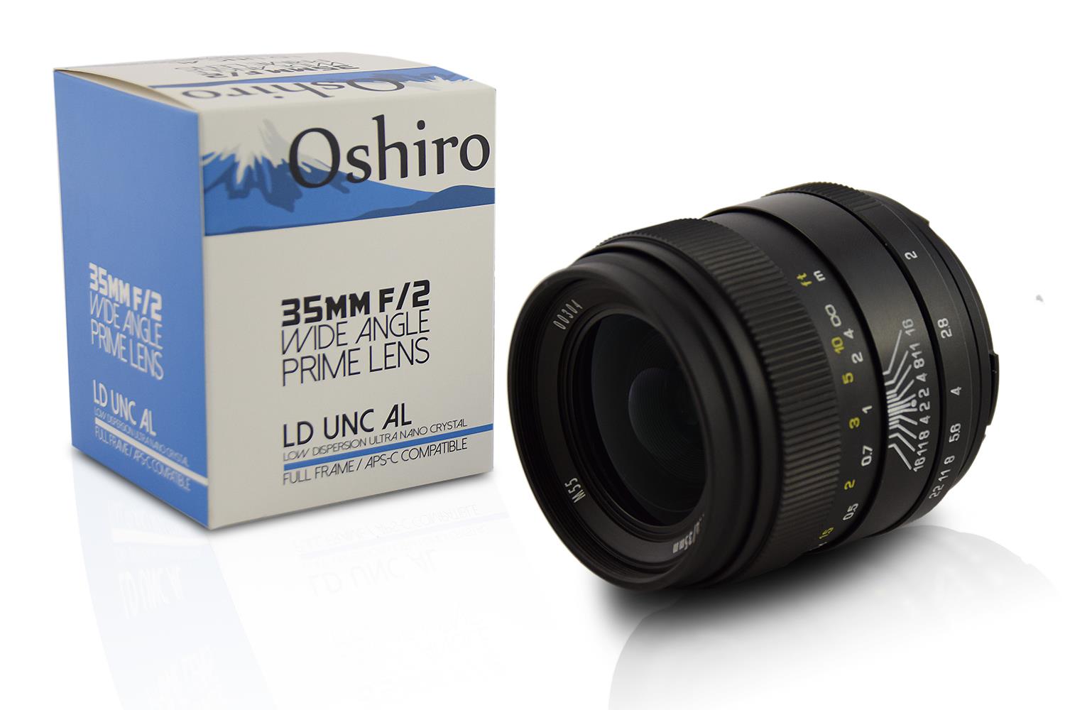 Oshiro 35mm f/2 LD UNC AL Wide Angle Full Frame Prime Lens for Panasonic Lumix DMC GM5, GH4, GM1, GX7, GF6, G6, GH3 G1, GH1, GF1, G10, G2 GH2 and GF2 Mirrorless Digital Cameras (EOS-M43 Adapter)