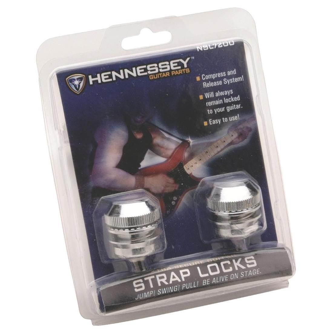 On Stage NSL7200C Hennessey Guitar Strap Locks Chrome 49768