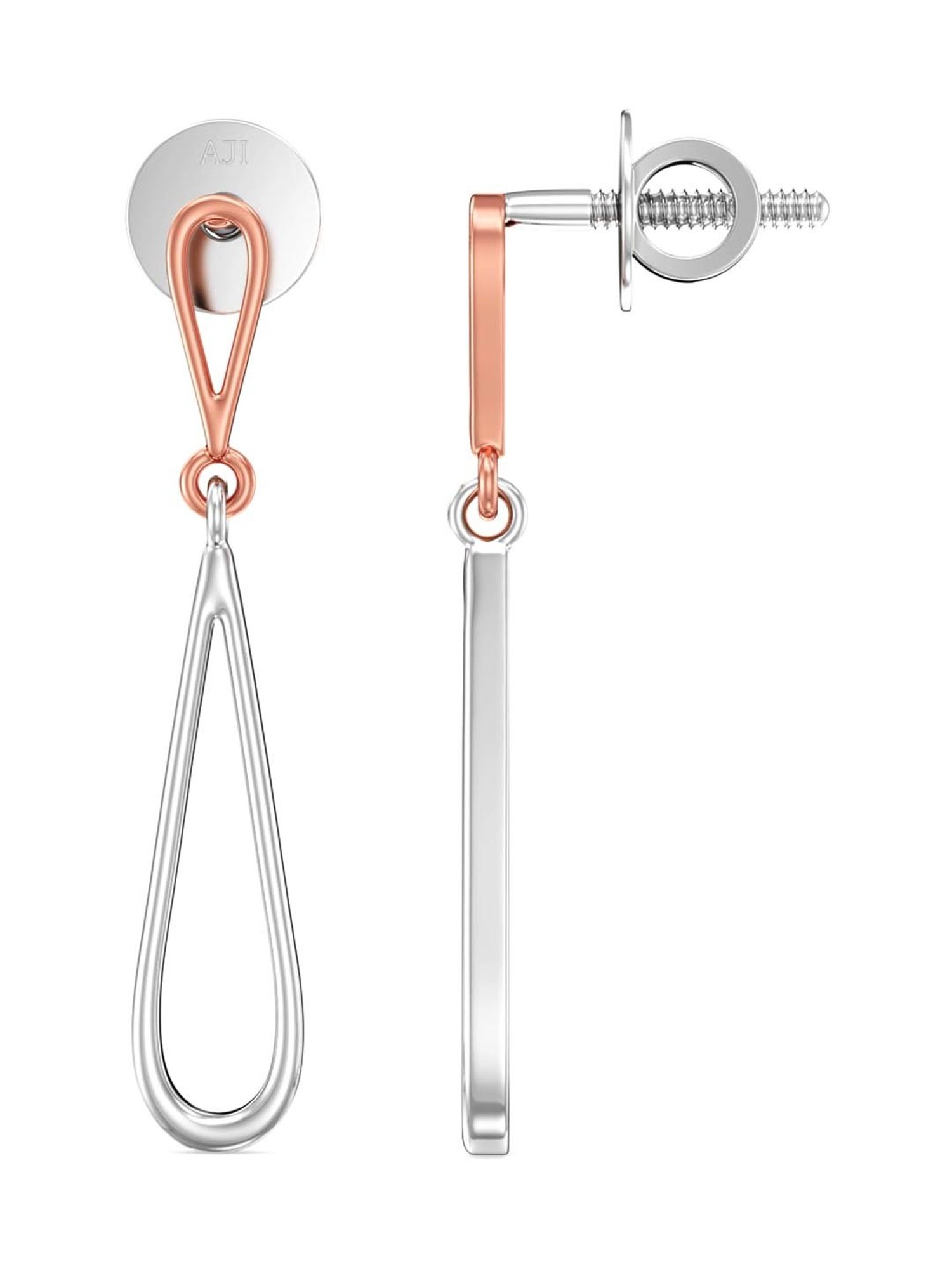 Joyalukkas 950 Platinum Modern Artistic Drop Earrings