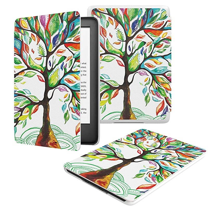 Case Compatible with AllNew K i n d l e 10th Generation 2019 Releases Light Thin Shell Tablet Screen Protector Smart Cover and Case with Auto SleepWake for EReader 2019 Lucky Tree