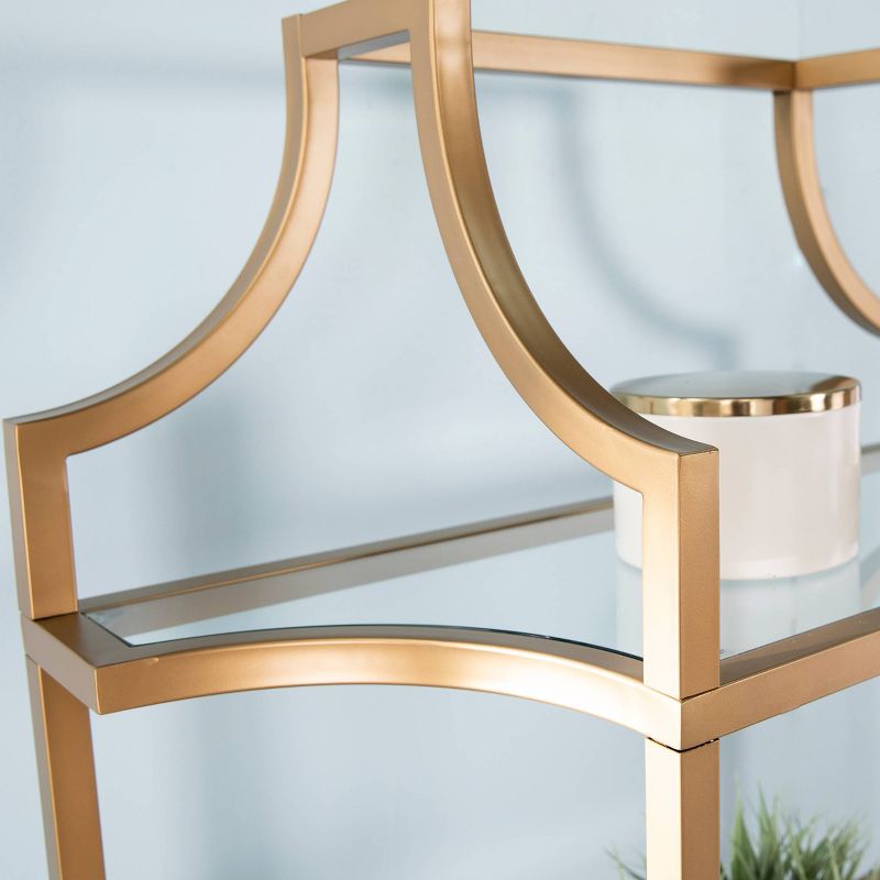 84.5" Pinechi Tall Etagere Gold - Aiden Lane