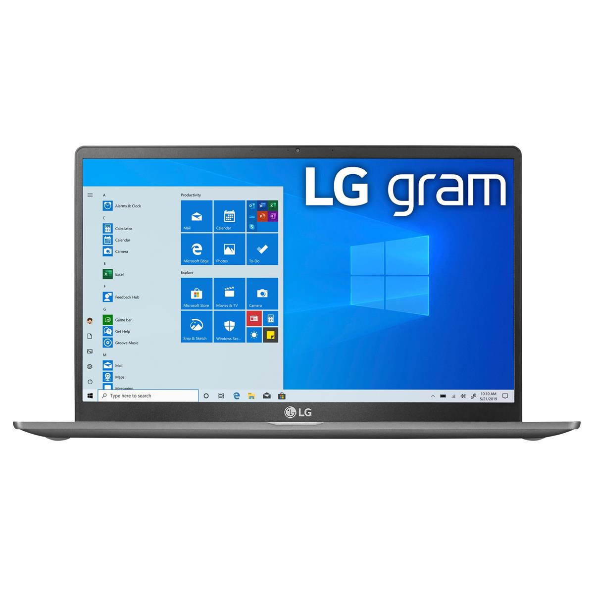 LG Gram 14" Full HD IPS Notebook Computer, Intel Core i7-1065G7 1.30GHz, 16GB RAM, 512GB SSD, Window 10 Home, Dark Silver