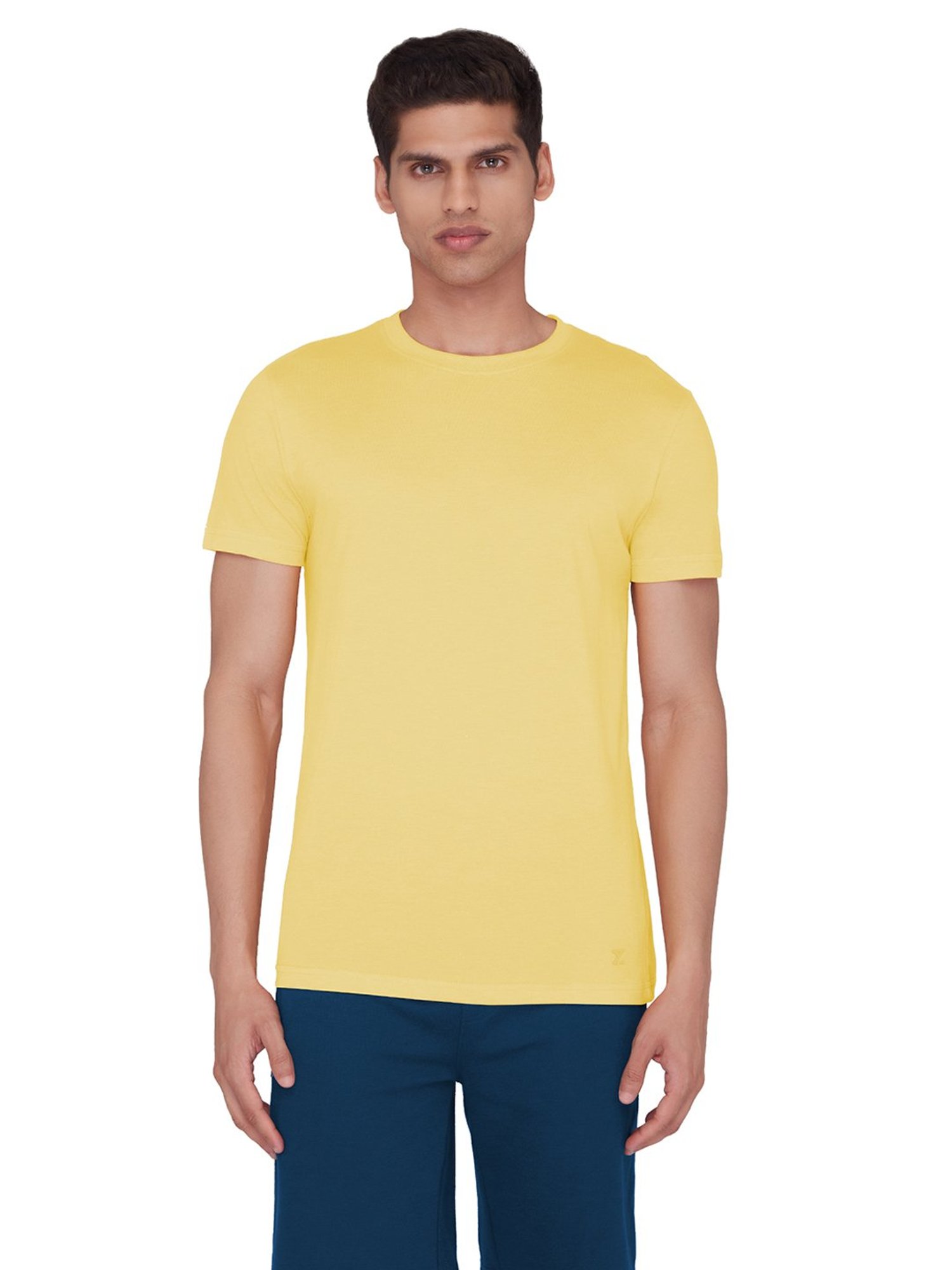 XYXX Yellow Round Neck T-Shirt