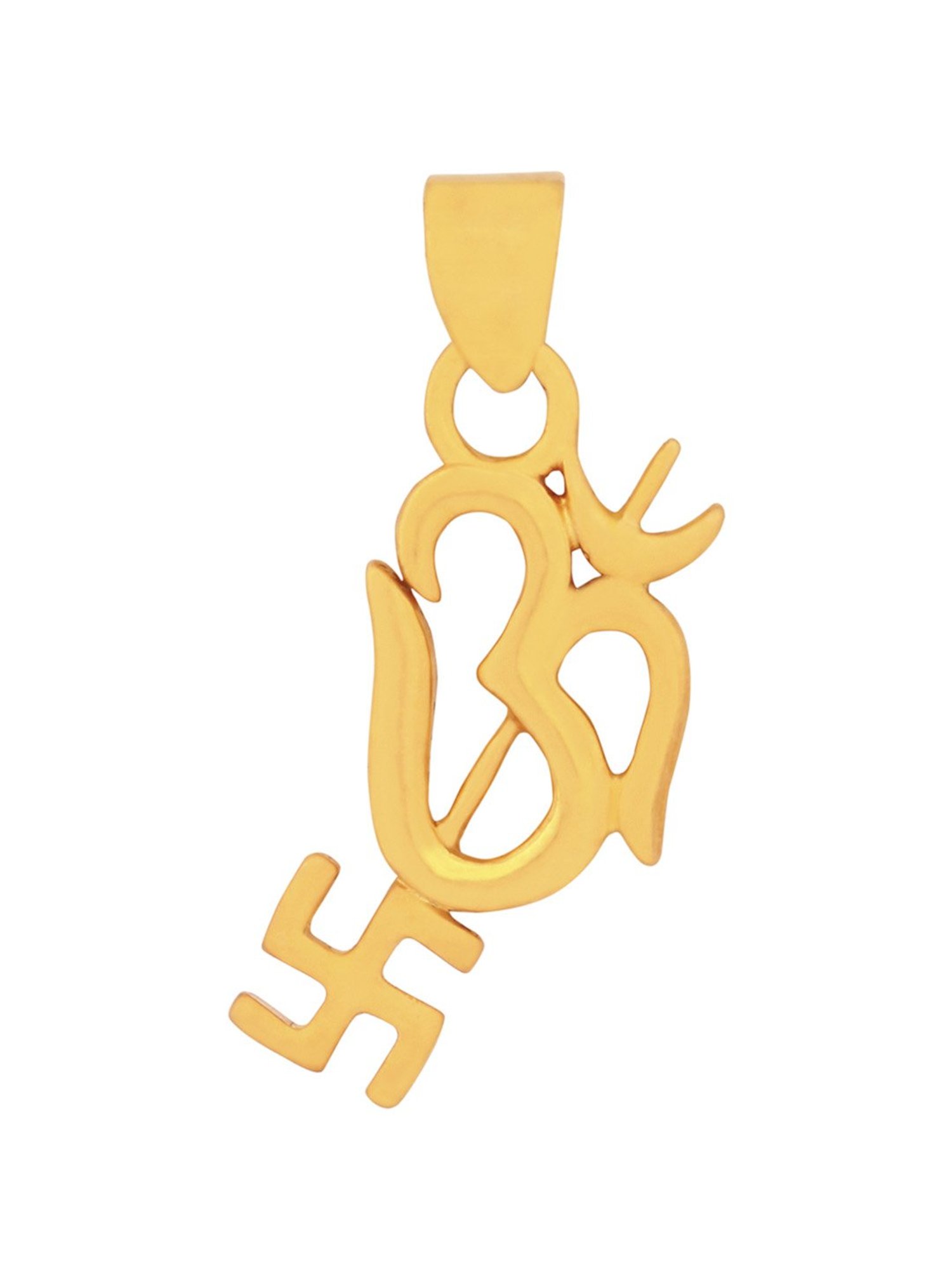 PC Jeweller Om Swastik with Trident 18k Gold Pendant without Chain for Unisex