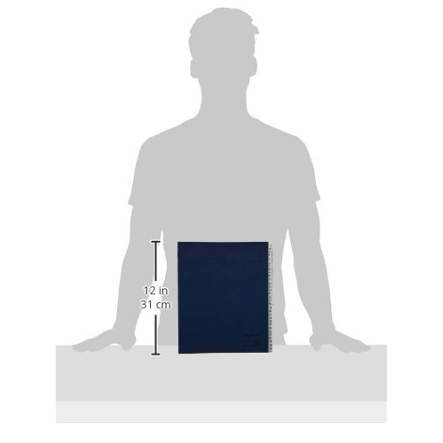 Pendaflex DDF5OX Expanding Desk File, 1-31/Jan-Dec, Letter, Acrylic-Coated Pressboard, Dark Blue