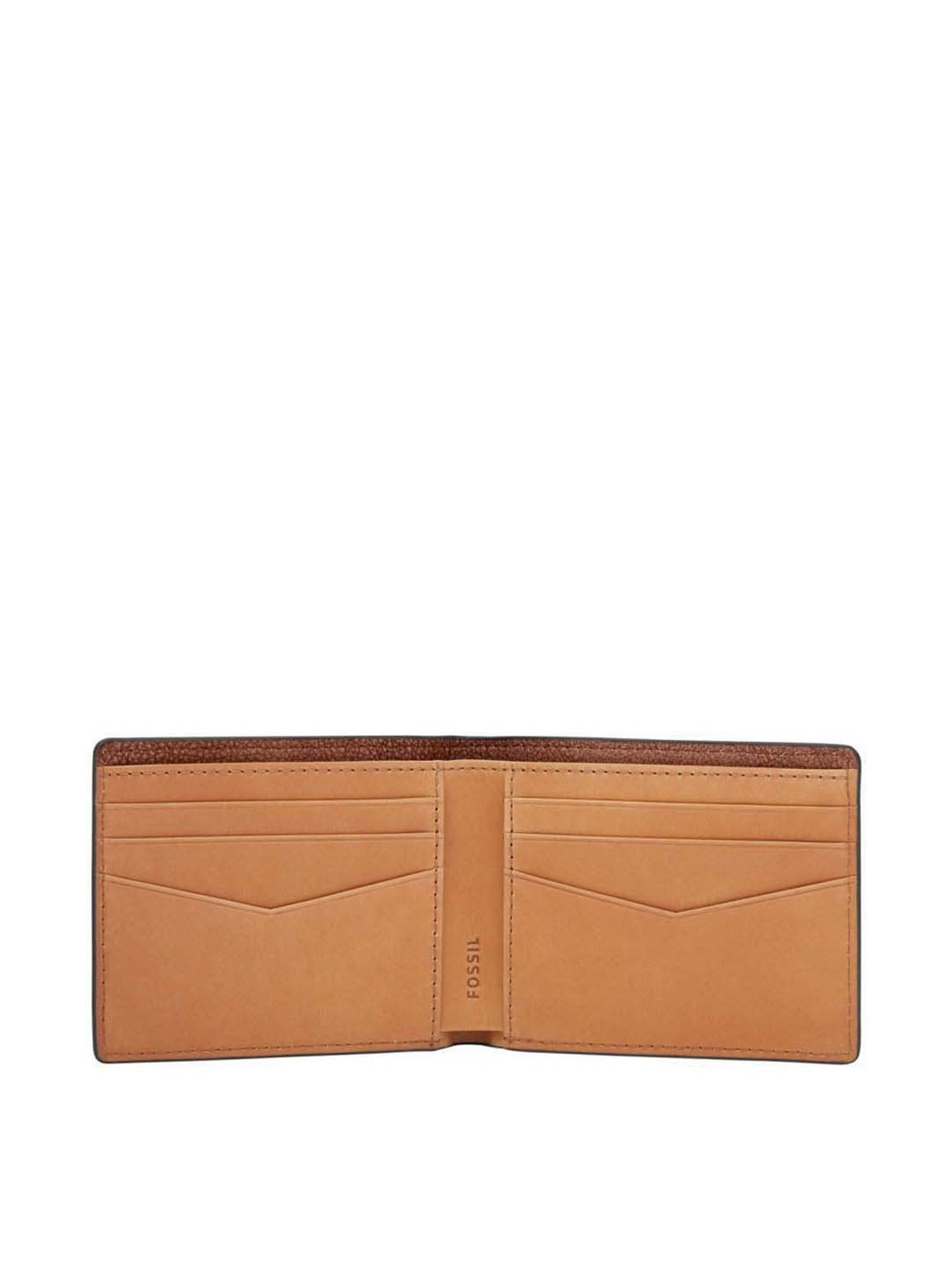 Fossil Steven Brown Leather Bi-Fold Wallet for Men