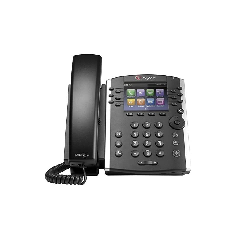 VVX 400 Series Business Media Phone POE Power Supply Included Renewed