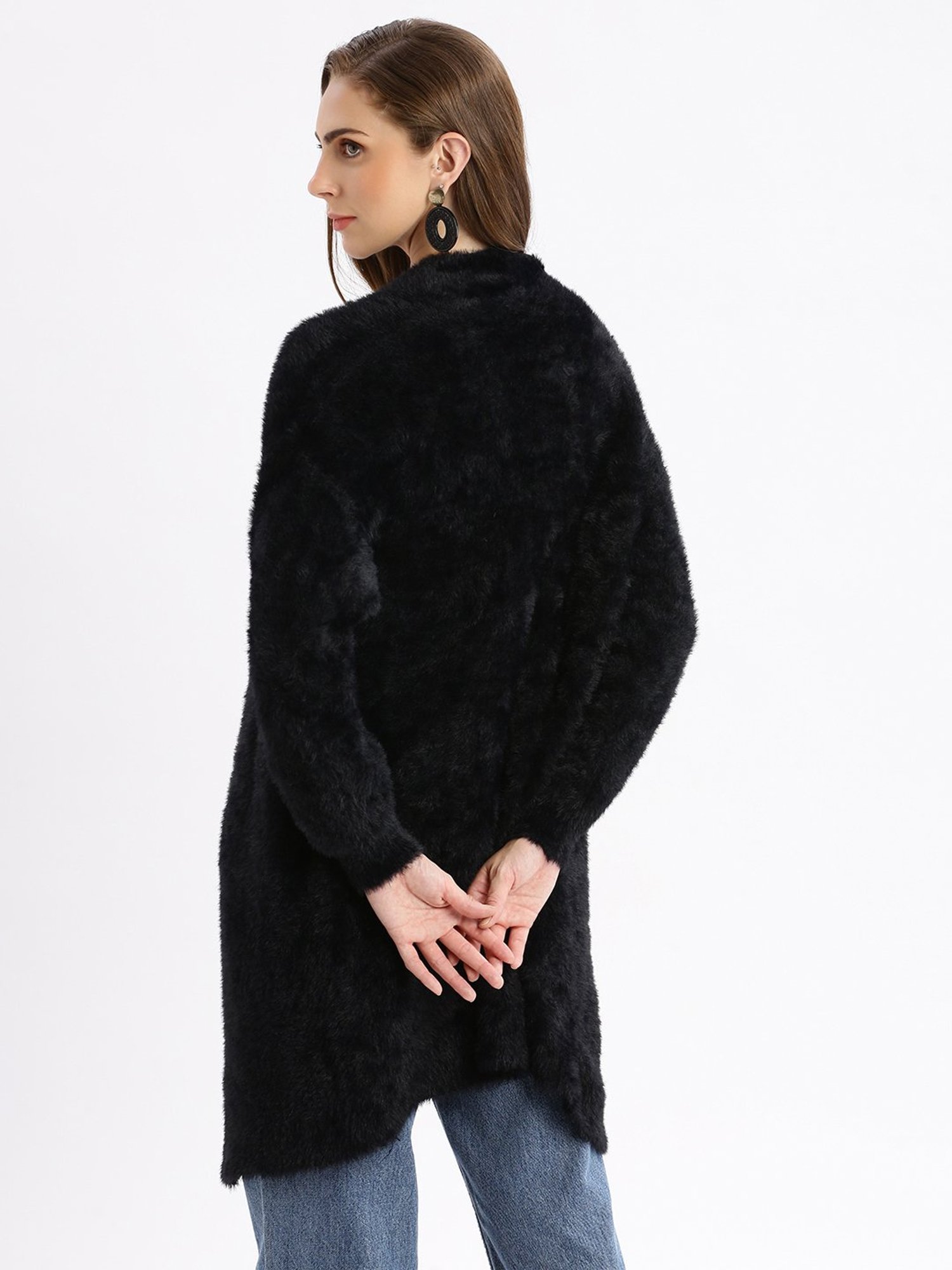 SHOWOFF Black Long Shrug