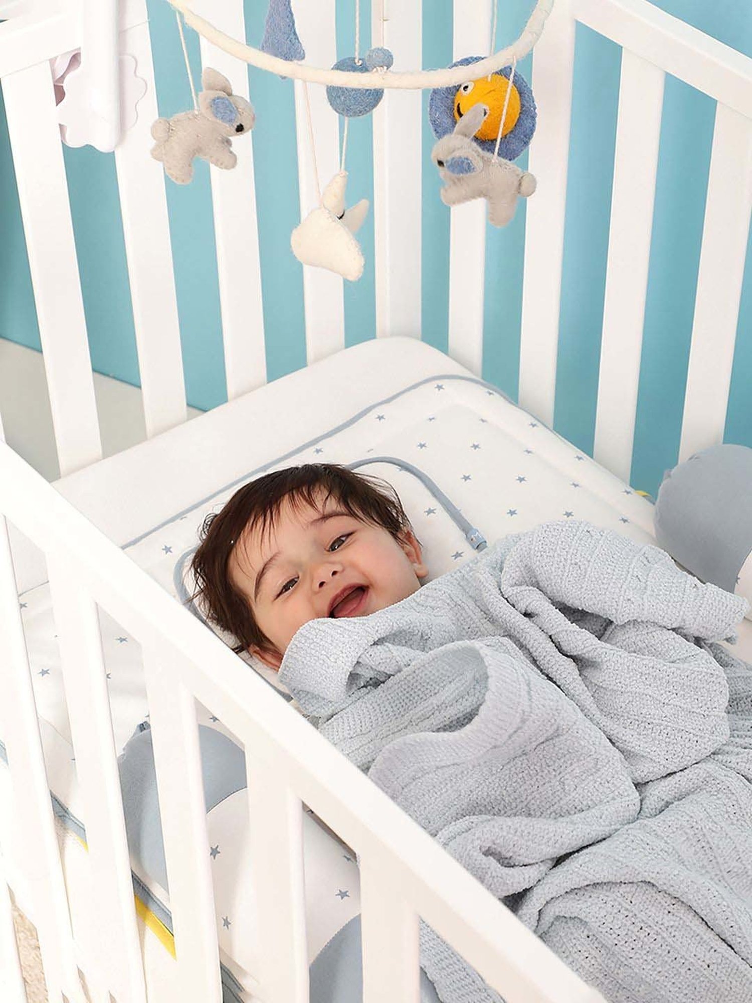 MiArcus Constellation Blue Polyester 240 GSM Single Baby Blanket