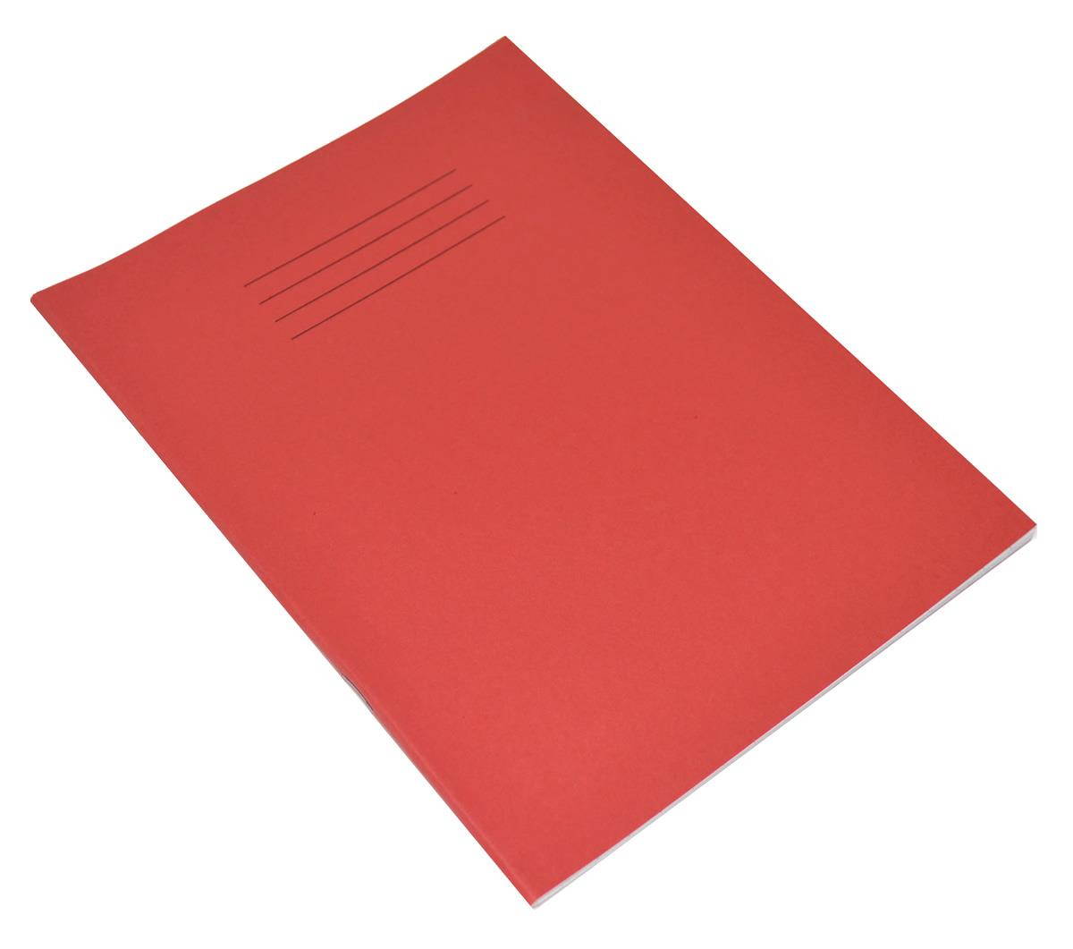 Rhino Exercise Book, 9 x 7 Inches, 48 page, 10mm squares, Red Cover (Pack of 10)
