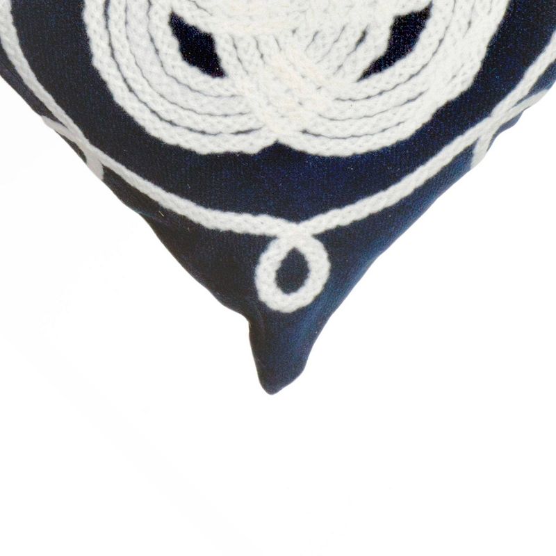 12"x20" Oversize Ornamental Dot Lumbar Throw Pillow Navy - Liora Manne