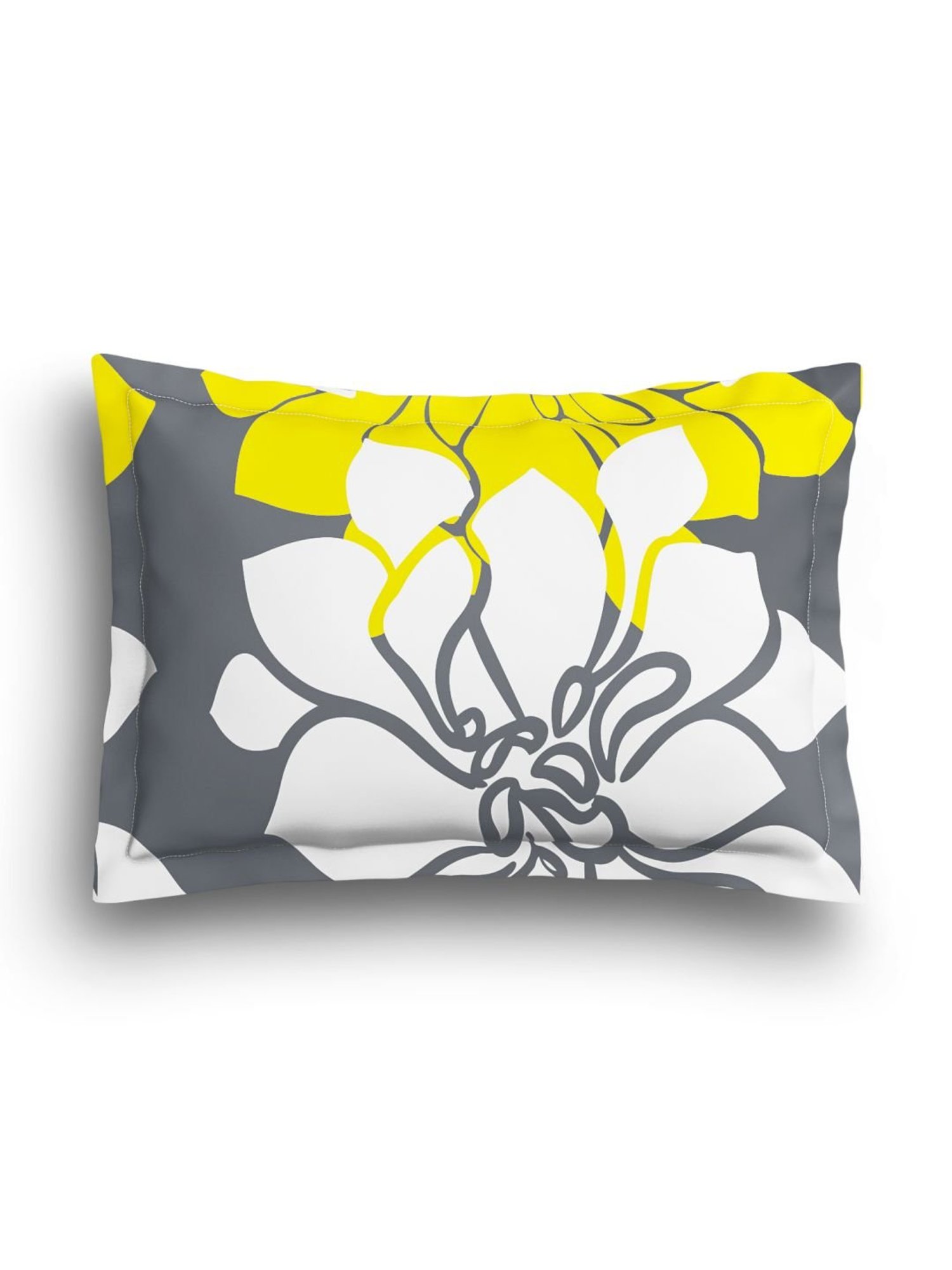 SEJ by Nisha Gupta Grey & Yellow Bed Sheet Sets