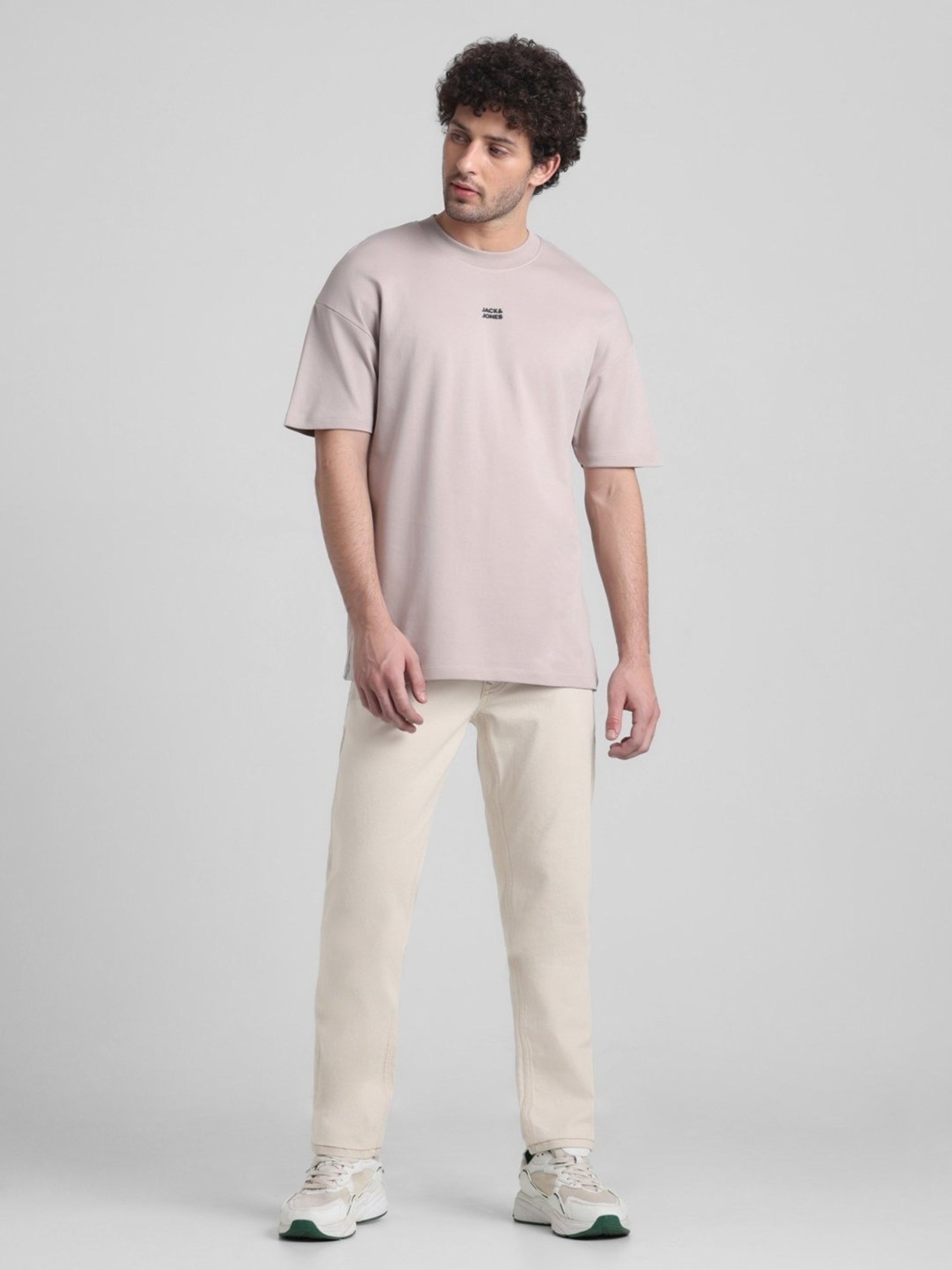 Produkt By Jack & Jones Sand Cotton Boxy Fit Printed T-Shirt