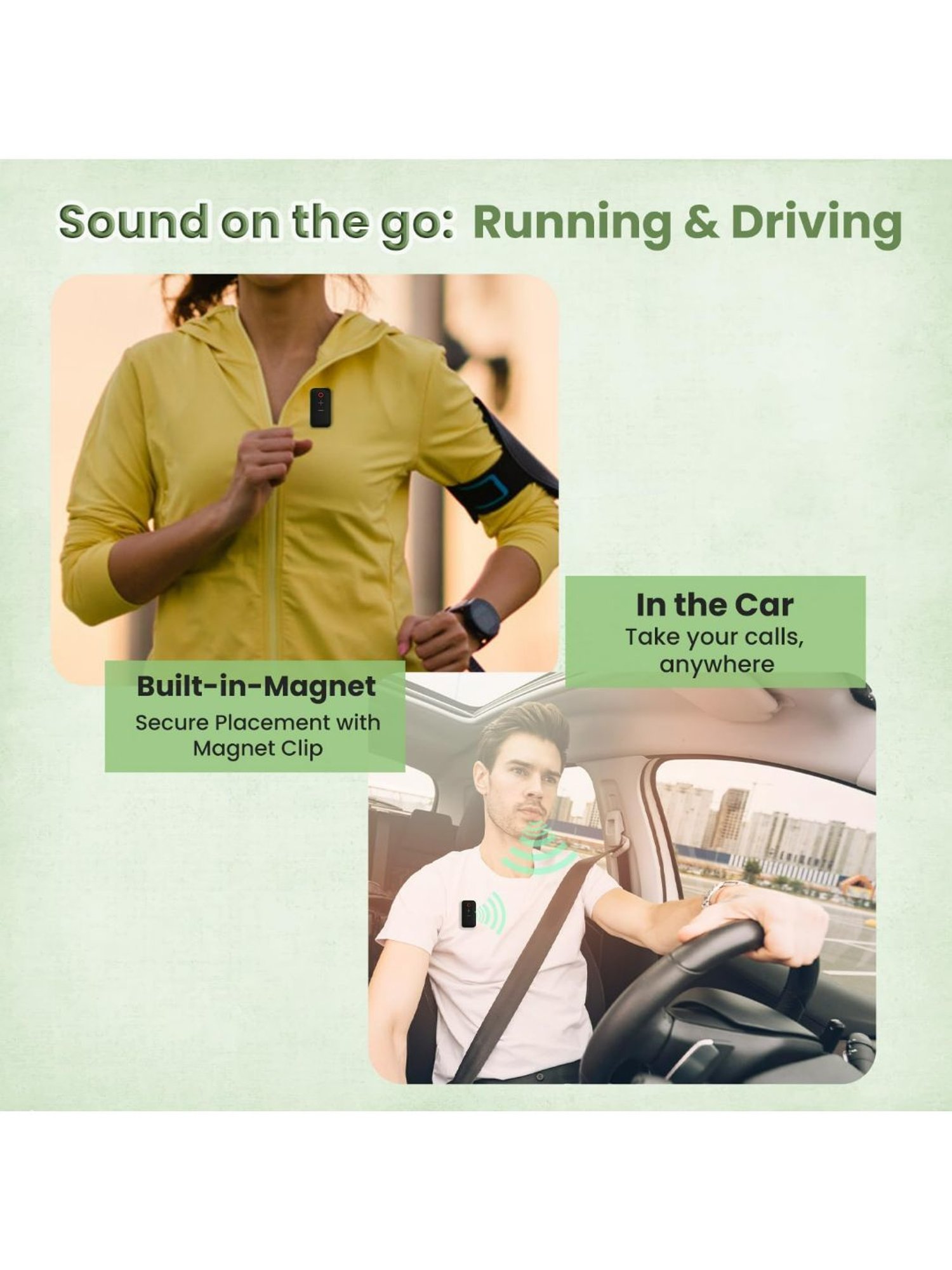 Portronics Talk Three Wearable Bluetooth Speaker with Mic, 10Hours Playtime (Black)