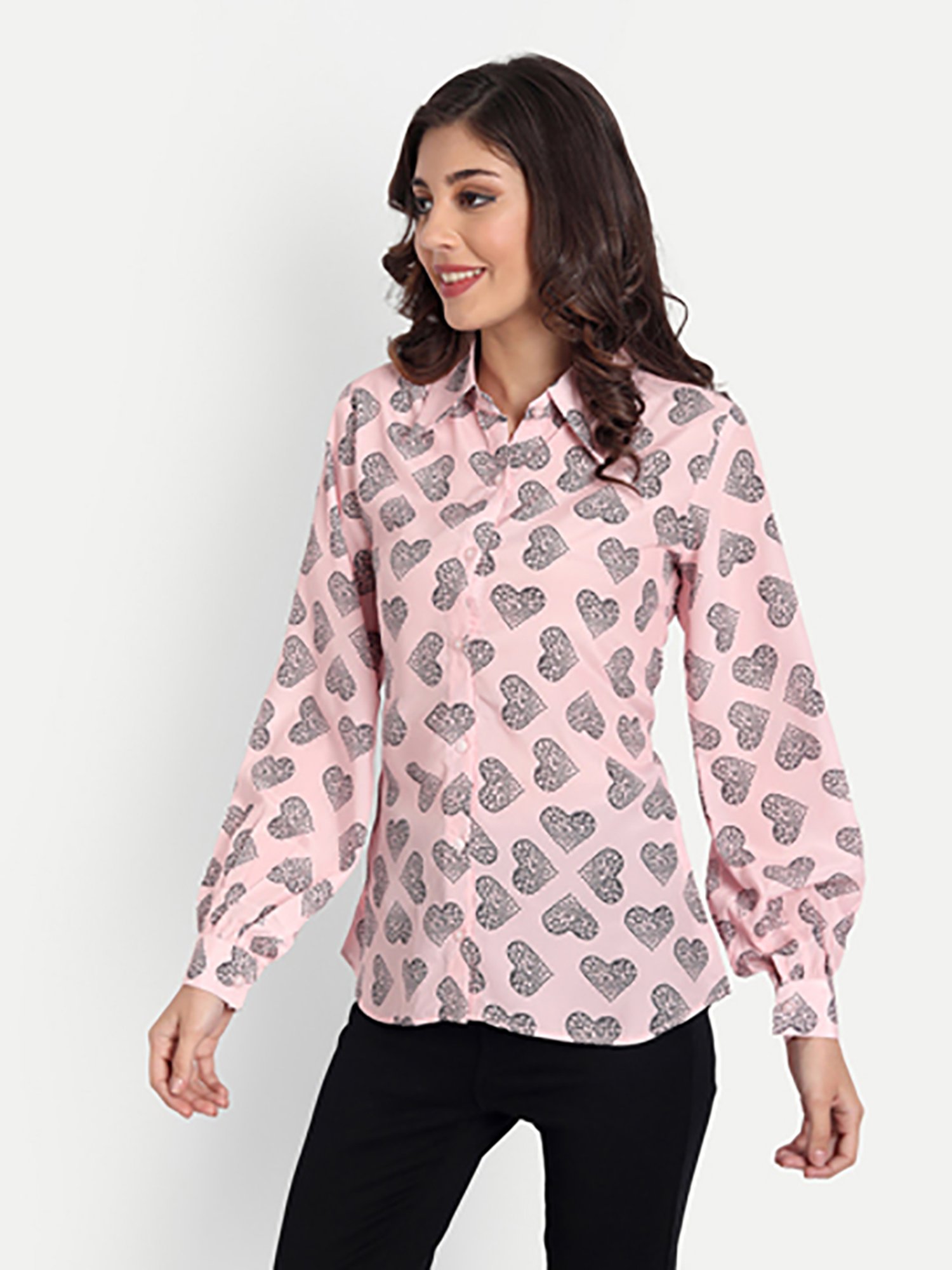 MASAKALI.CO Light Pink Printed Shirt