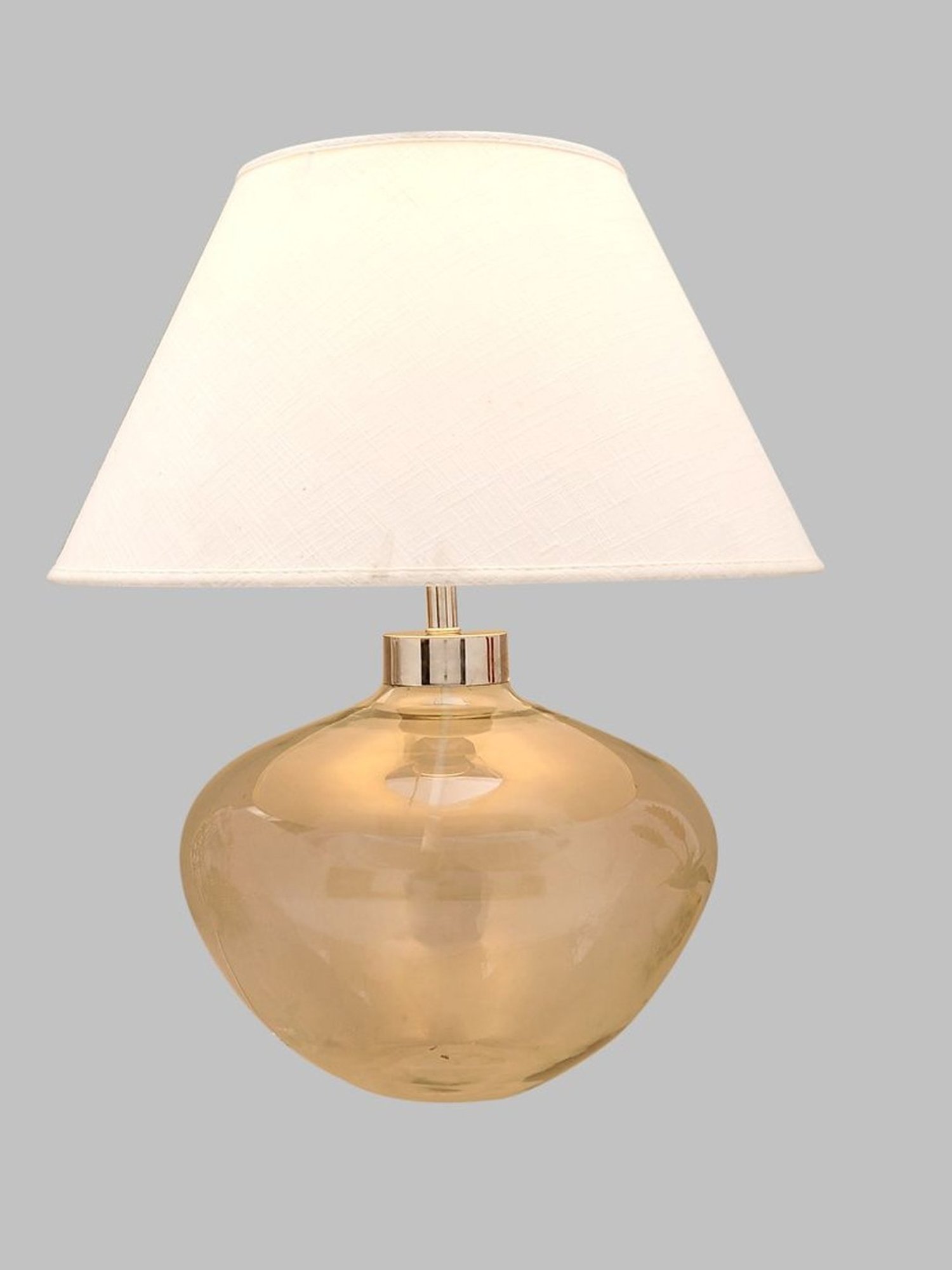 Kapoor Lamp Shades Transparent & White Glass Ayrica Clear Table Lamp