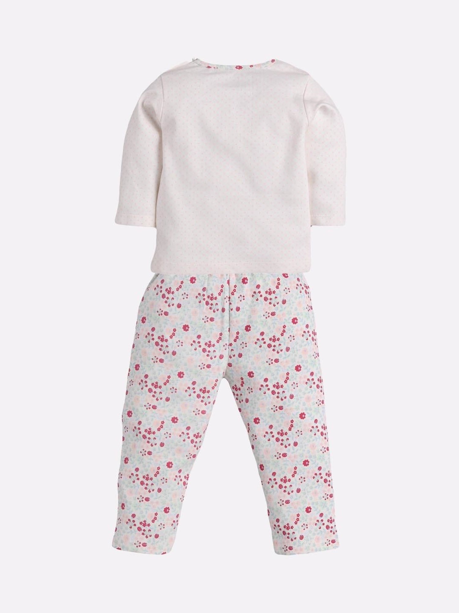 Baby Go Girls Multicolor Printed Top with Pyjamas