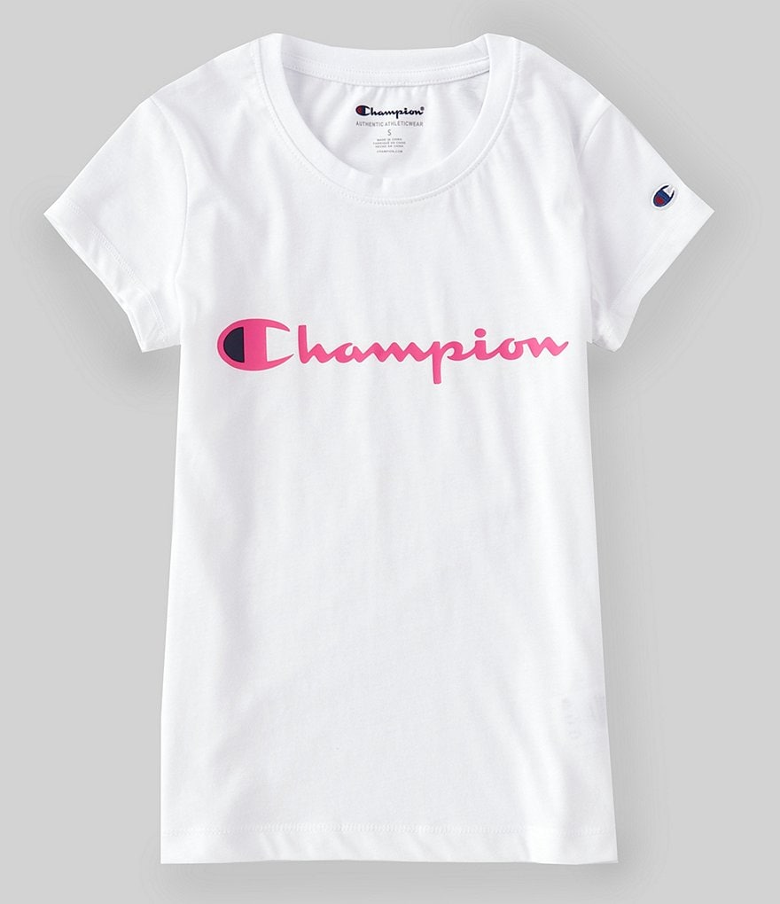 Champion Big Girls 7-16 Short-Sleeve Classic Script Tee