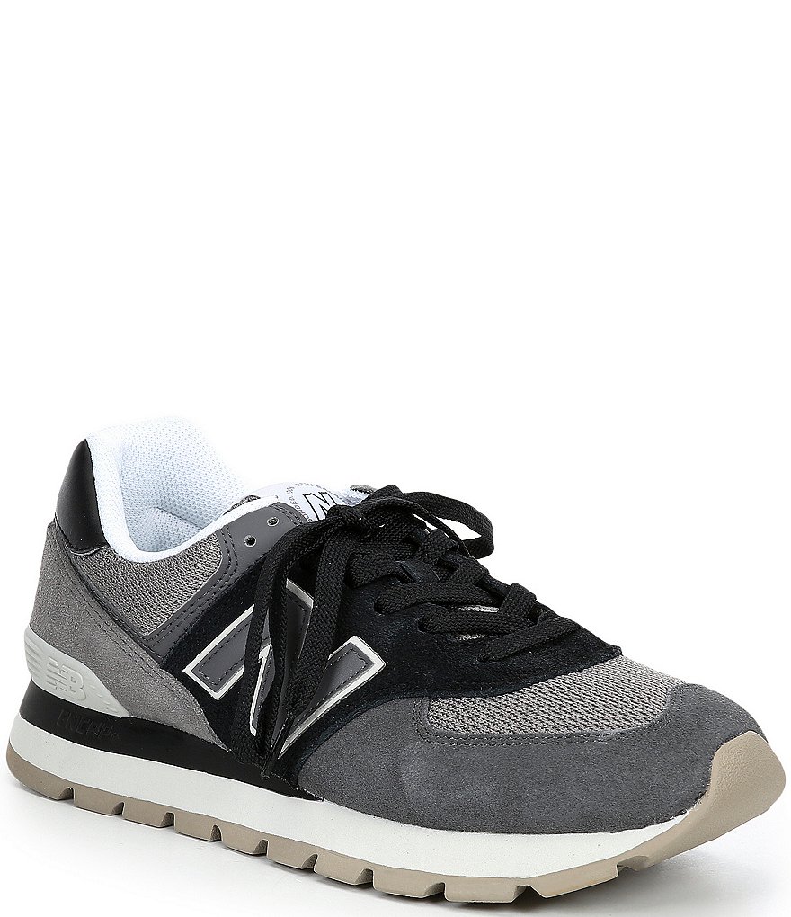 New Balance Men's 574 Suede And Mesh Lace-Up Lifestyle Shoes