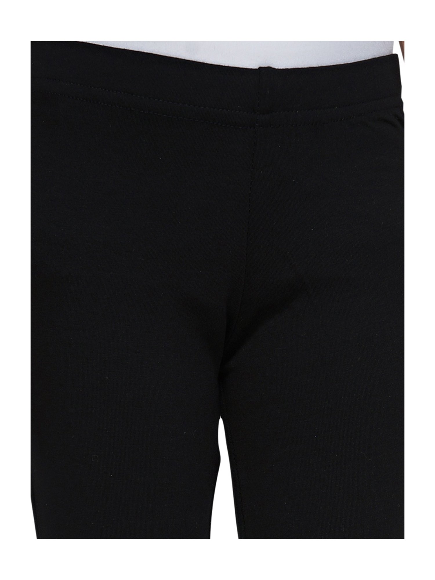 Tiny Girl Black Solid Leggings