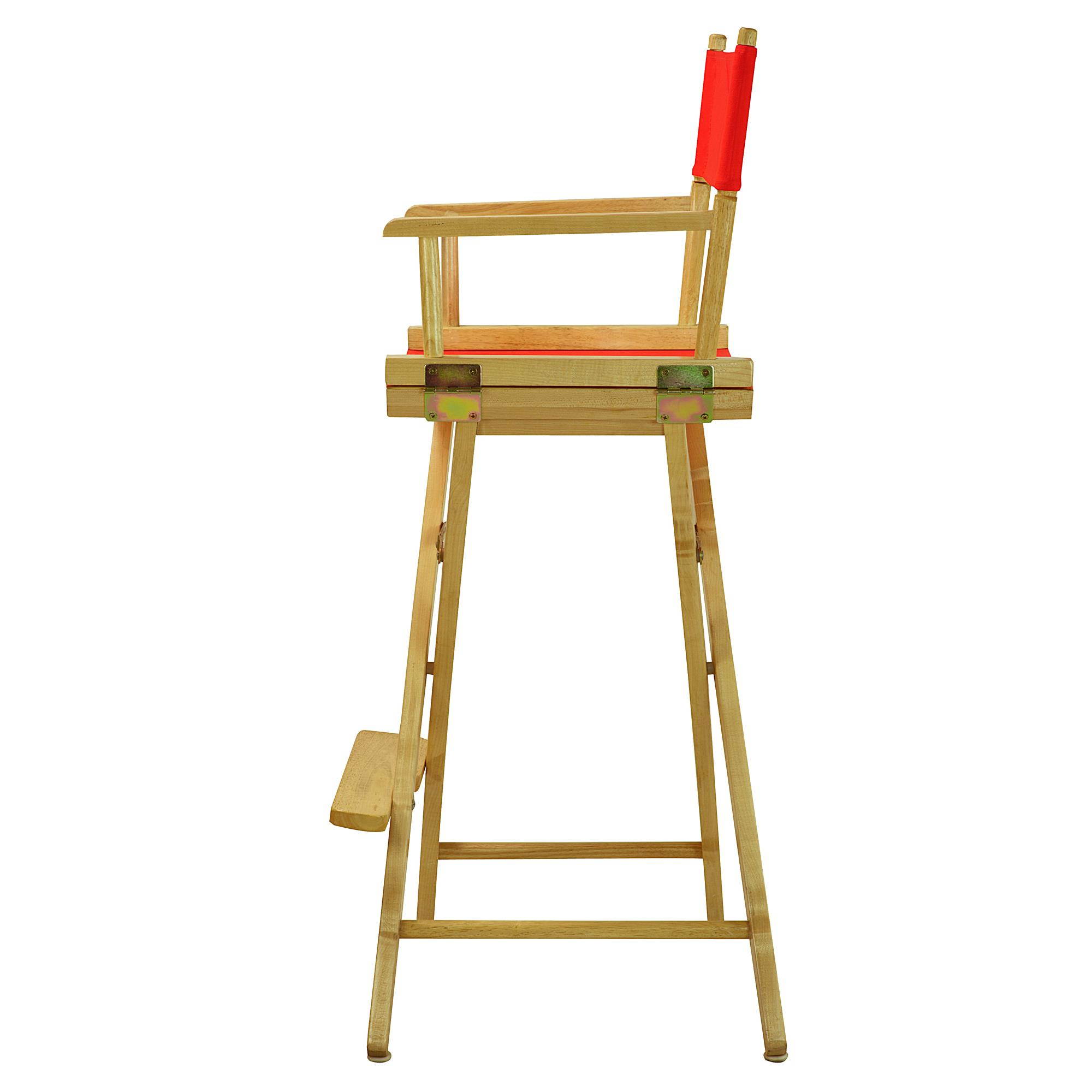 Casual Home 230-00-021-19 30 in. Directors Chair Natural Frame with Orange Canvas