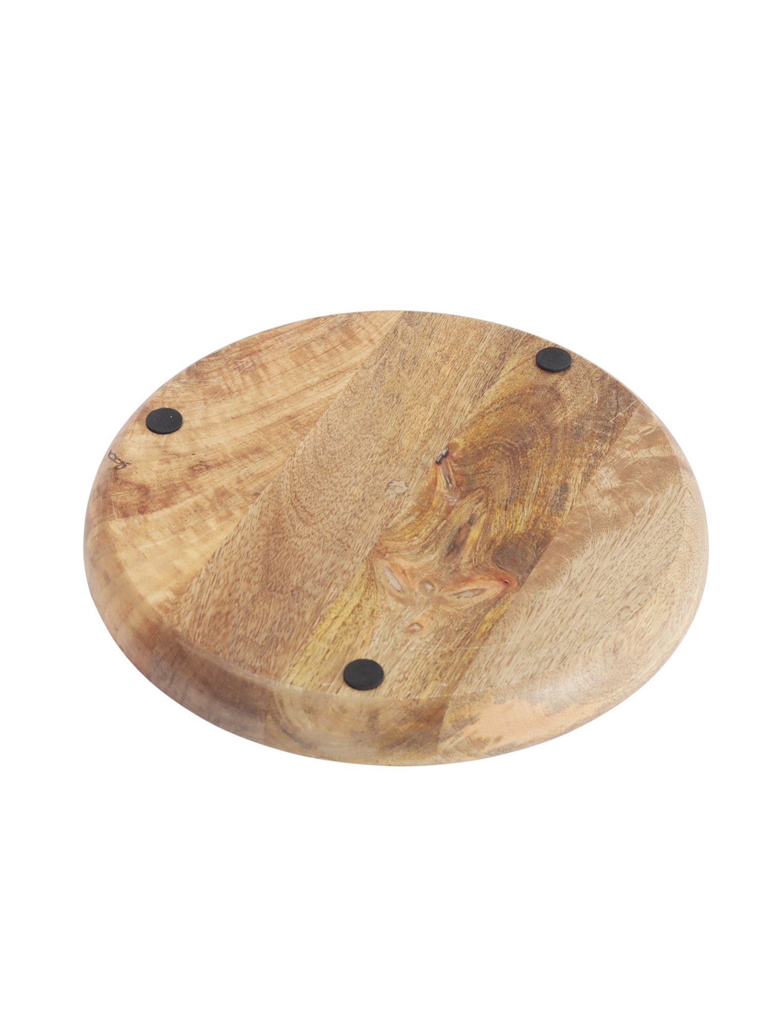 VarEesha Red Wood Round Serving Plate - Set of 1