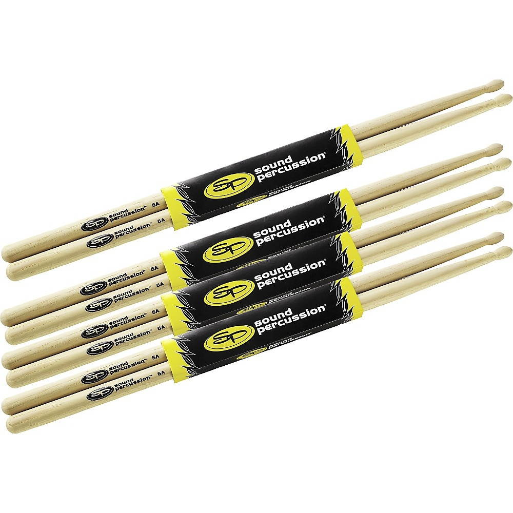 Sound Percussion Labs Drumsticks Buy 3 Get 1 Free, 5A Wood Tip