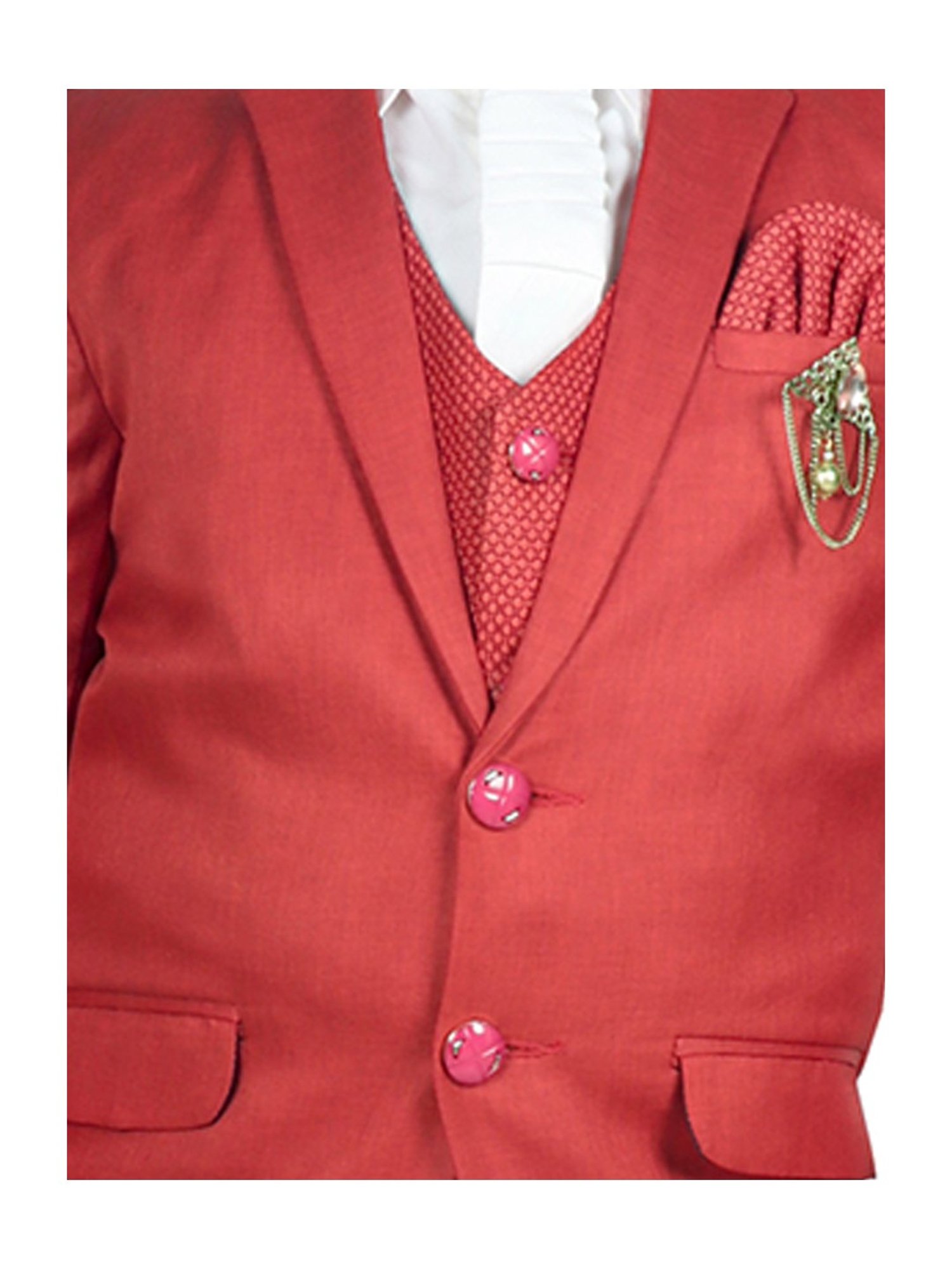 SG Yuvraj Kids Maroon Solid Shirt, Coat, Jacket with Pants