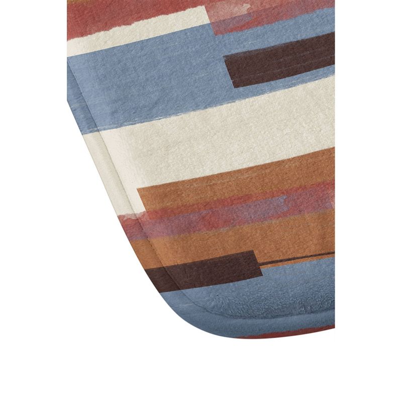 2pc Solid Memory Foam Shag Bath Mat Set Blue - Yorkshire Home