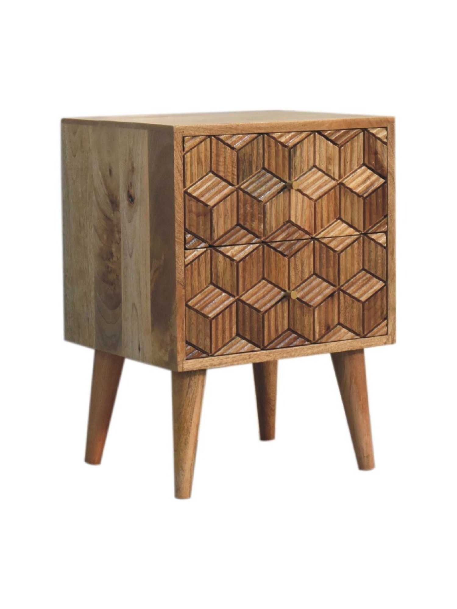 Sleepyhead Ally Teak Brown Sheesham Wood Bedside Table