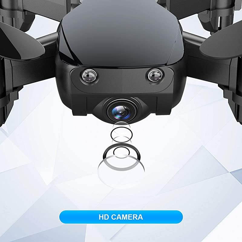 Mini Drone with 720P Camera for Kids and Adults,  E61HW WiFi FPV Quadcopter with 720P HD Camera Selfie Pocket Nano Drone for Beginner - Auto Hover Mode, One Key Take Off/Landing, APP Control