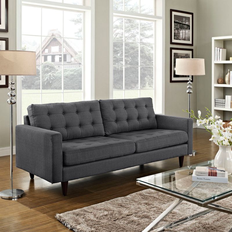 Empress Upholstered Sofa Gray - Modway